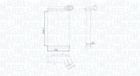 VW радіатор пічки Sharan,Seat Alhambra,Ford Galaxy 95- MAGNETI MARELLI 350218422000