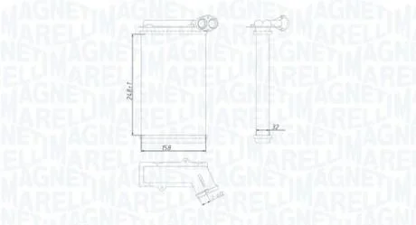 Теплообмінник, система опалення салону MAGNETI MARELLI 350218422000