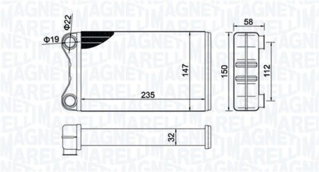 Радіатор печі MAGNETI MARELLI 350218424000