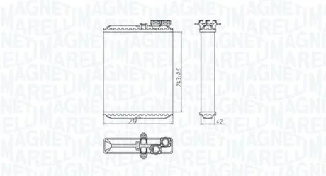 Теплообмінник, система опалення салону MAGNETI MARELLI 350218427000