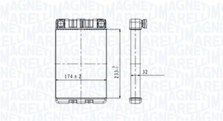 DB радіатор опалення C-Class W203,G-Class W463 MAGNETI MARELLI 350218428000