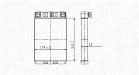 Теплообмінник, система опалення салону MAGNETI MARELLI 350218428000