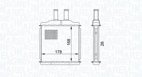 Радиатор печи MAGNETI MARELLI 350218432000