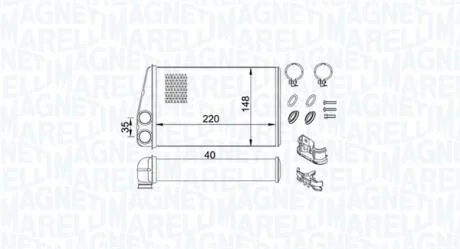 Радіатор печі MAGNETI MARELLI 350218438000
