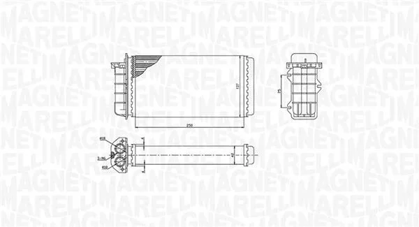Радиатор печи MAGNETI MARELLI 350218441000 (фото 1)