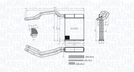 Радиатор печки MAGNETI MARELLI 350218453000