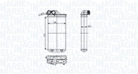 CITROEN радіатор опалення C2/3,Peugeot 1007 05- MAGNETI MARELLI 350218460000