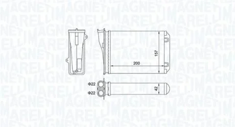 PEUGEOT радіатор опалення 208 12- MAGNETI MARELLI 350218463000