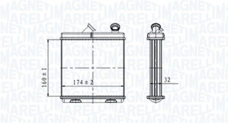 Радиатор печки MAGNETI MARELLI 350218465000