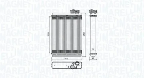 Теплообмінник, система опалення салону MAGNETI MARELLI 350218471000