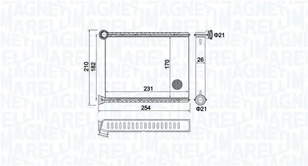 Радиатор печки MAGNETI MARELLI 350218473000 (фото 1)