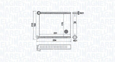 Радиатор печки MAGNETI MARELLI 350218473000