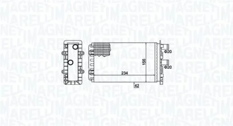 Теплообмінник, система опалення салону MAGNETI MARELLI 350218475000