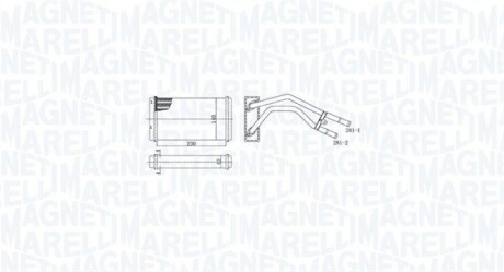 Радіатор пічки MAGNETI MARELLI 350218477000