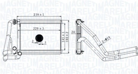 Радиатор печки MAGNETI MARELLI 350218488000