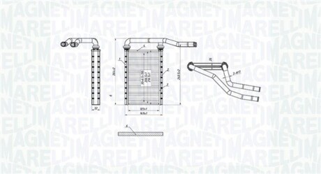 Радіатор пічки MAGNETI MARELLI 350218490000