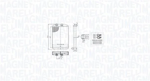 Радиатор печки MAGNETI MARELLI 350218519000 (фото 1)