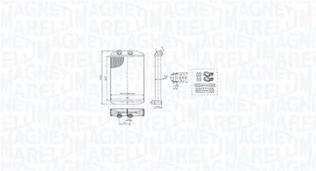 Радиатор печки MAGNETI MARELLI 350218519000