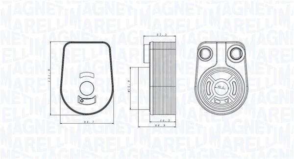 Охолоджувач оливи, моторна олива MAGNETI MARELLI 350300002800 (фото 1)