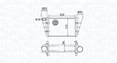 Впускний охолоджувач повітря MAGNETI MARELLI 351319204070