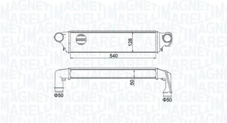 BMW Интеркулер 3 E46 320/330d 99- MAGNETI MARELLI 351319204500