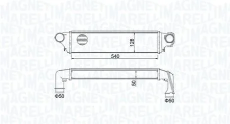 BMW Интеркулер 3 E46 320/330d 99- MAGNETI MARELLI 351319204500