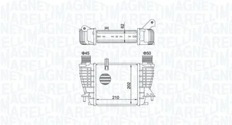 RENAULT Інтеркулер Clio III,Modus,Nissan Cube,Juke Note,NV200 1.5dCi 05- MAGNETI MARELLI 351319204710