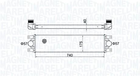 RENAULT Інтеркулер MASTER II 1.9, 2.2, 2.5 00-, OPEL, NISSAN MAGNETI MARELLI 351319204790