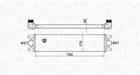 RENAULT Інтеркулер MASTER II 1.9, 2.2, 2.5 00-, OPEL, NISSAN MAGNETI MARELLI 351319204790