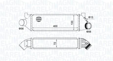 FORD Інтеркулер TRANSIT 2.0 D 04- MAGNETI MARELLI 351319204950