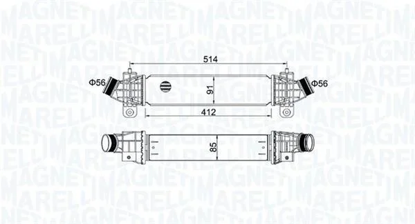 FORD Інтеркулер Mondeo III 2.0/2.2TDCi 00- MAGNETI MARELLI 351319204970 (фото 1)