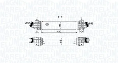 FORD Інтеркулер Mondeo III 2.0/2.2TDCi 00- MAGNETI MARELLI 351319204970