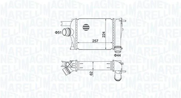 Впускний охолоджувач повітря MAGNETI MARELLI 351319205170 (фото 1)