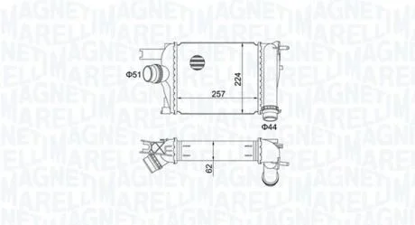 Впускний охолоджувач повітря MAGNETI MARELLI 351319205170