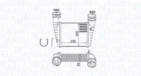 Впускний охолоджувач повітря MAGNETI MARELLI 351319205210