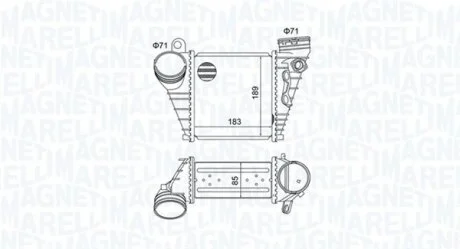 VW Інтеркулер GOLF IV 1.9 00-, SKODA, AUDI, SEAT MAGNETI MARELLI 351319205230