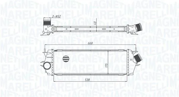 RENAULT Інтеркулер Trafic II 2.0/2.5dCi 01-, Opel Vivaro MAGNETI MARELLI 351319205340 (фото 1)