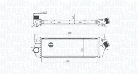 RENAULT Інтеркулер Trafic II 2.0/2.5dCi 01-, Opel Vivaro MAGNETI MARELLI 351319205340