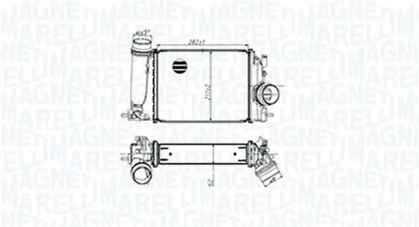 RENAULT Інтеркулер Grand Scenic IV, Kadjar, Megane IV, Talisman, Nissan Qashqai II, X-Trail 1.2/1.5dCi/1.6 MAGNETI MARELLI 351319205480 (фото 1)
