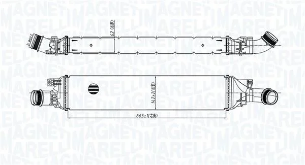 AUDI Інтеркулер Q3 2.0 11- MAGNETI MARELLI 351319205600 (фото 1)