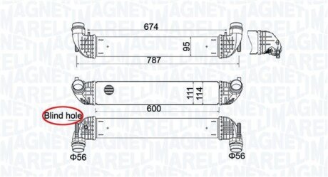 OPEL Інтеркулер ASTRA K 1.6 15- MAGNETI MARELLI 351319205850 (фото 1)