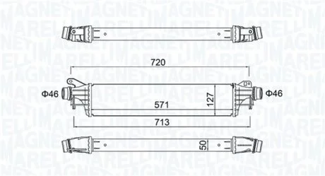OPEL Інтеркулер CORSA E 1.3 14- MAGNETI MARELLI 351319205880