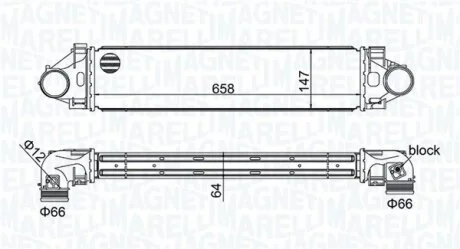 VOLVO Інтеркулер S60 II, XC60 I MAGNETI MARELLI 351319205940