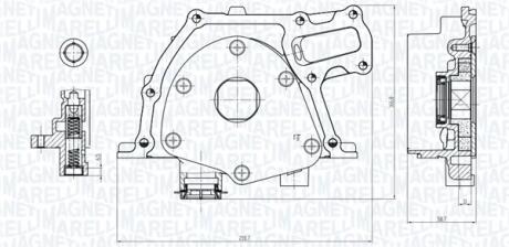 OPEL помпа мастила Astra J,Insignia,Zafira 2.0CDTi 08- MAGNETI MARELLI 351516000017