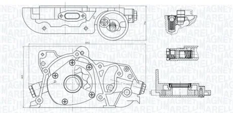 Помпа мастила OPEL ASTRA F,G 1.8, 2.0 MAGNETI MARELLI 351516000028