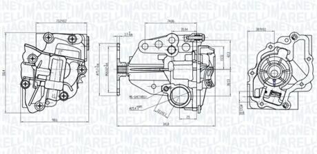 Помпа оливи DB Vito 110-114CDI 14-, W205 1.6d 180-200BlueTEC MAGNETI MARELLI 351516000056