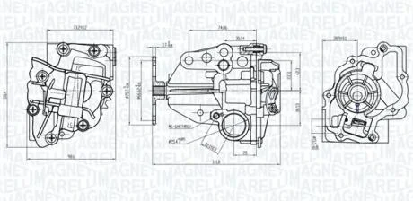 Помпа оливи DB Vito 110-114CDI 14-, W205 1.6d 180-200BlueTEC MAGNETI MARELLI 351516000056