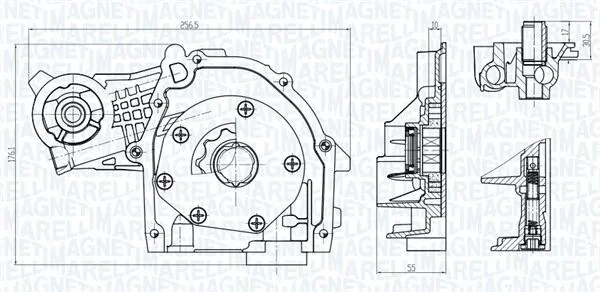 FIAT помпа мастила 500 1.2 LPG 10-, ALBEA 1.4 07-09, DOBLO 1.4 05-, FORD KA (RU8) 1.2 08-16, OPEL COMBO Tour 1.4 12-, LANCIA, JEEP, ALFA ROMEO, ABARTH MAGNETI MARELLI 351516000063 (фото 1)