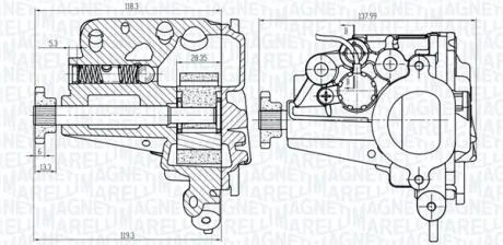DB помпа мастила A/B-Class 1,3 18-, RENAULT 0,9-1,2 12- MAGNETI MARELLI 351516000072