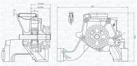 Помпа оливи FORD 1.0 EcoBoost 12- MAGNETI MARELLI 351516000081